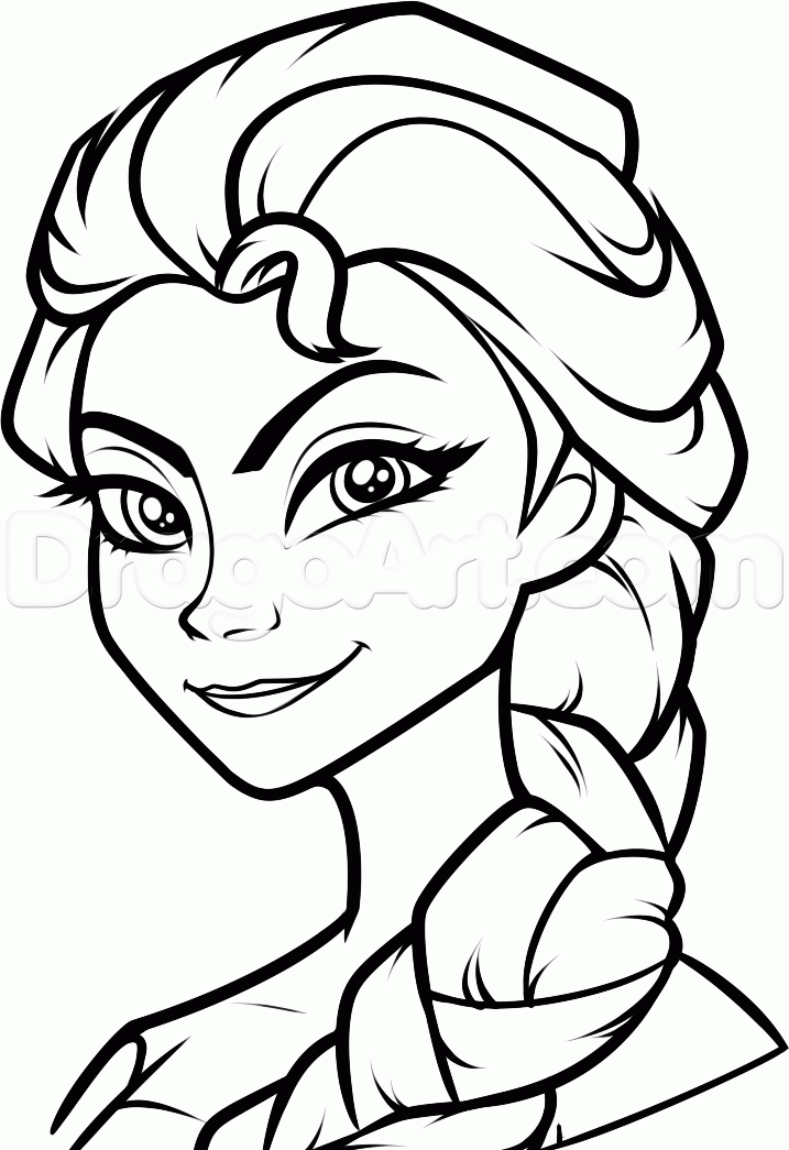 Elsa Drawing Easy | Free download on ClipArtMag