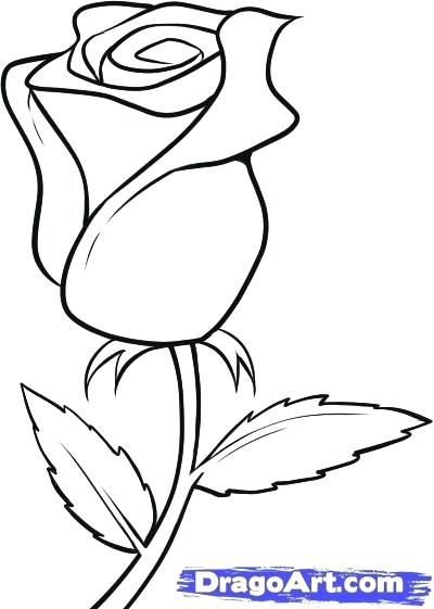 400x561 Roes Drawing How To Sketch A Rose Small Rose Drawing Tumblr
