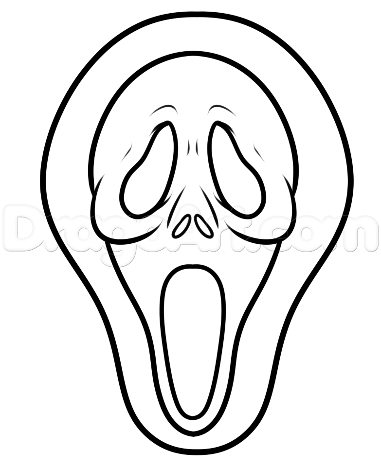 783x966 step drawing the scream mask easy