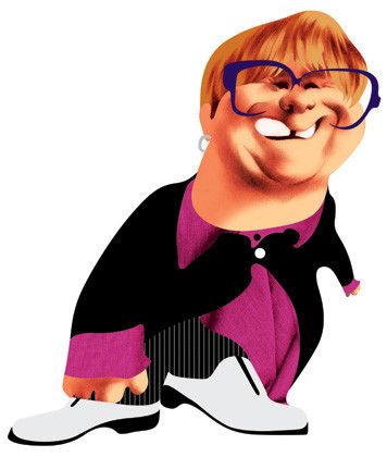356x420 Elton John Caricatures Caricature, Celebrity