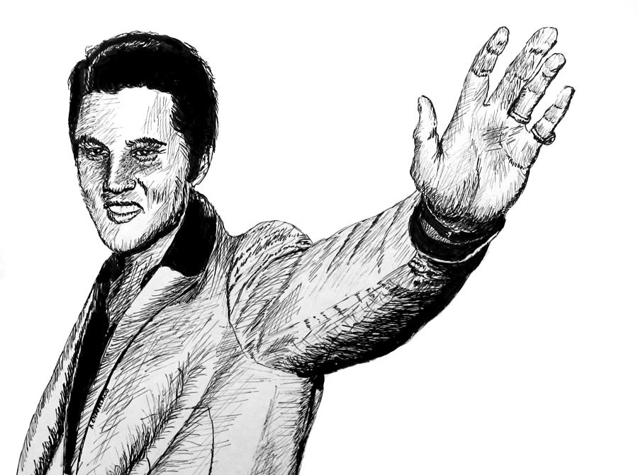 900x671 Elvis Drawing