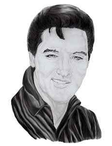 231x300 Elvis Presley Drawing