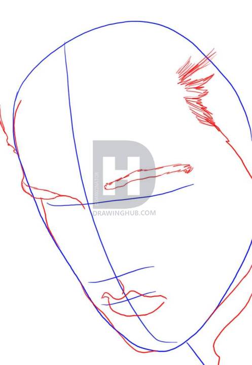 497x720 How To Draw Elvis Presley, Step