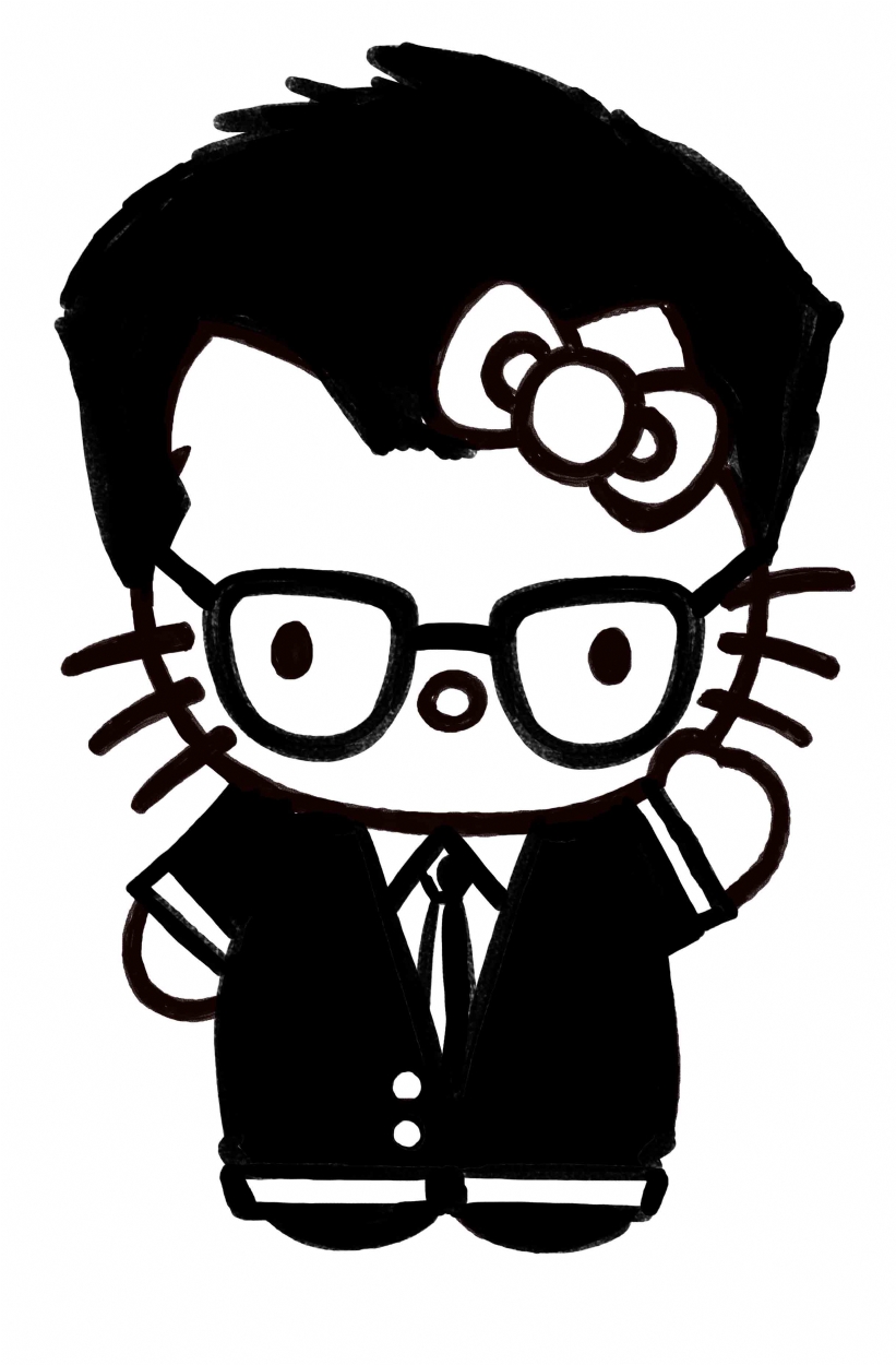 821x1250 Elvis Costello, In Mike Mckone's Hello Kitty Comic Art Gallery Room