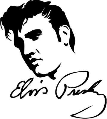 359x400 Elvis Presley Head Rock Band Decal Sticker Car