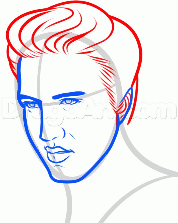 615x771 how to draw elvis, elvis presley step my projets elvis