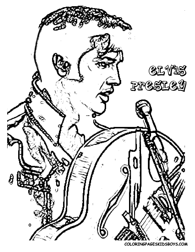 816x1056 Elvis Presley Coloring Pages