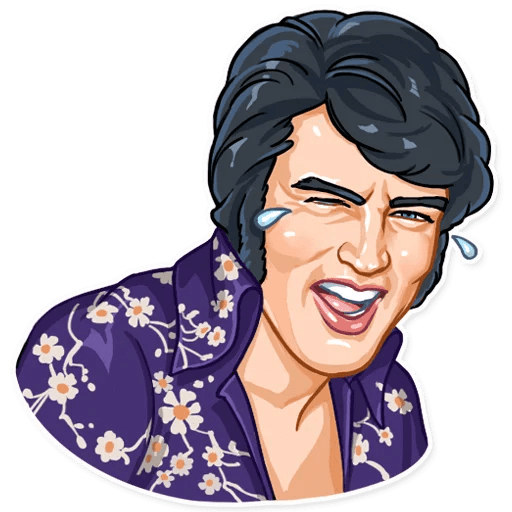 512x512 Elvis Stickers Set For Telegram