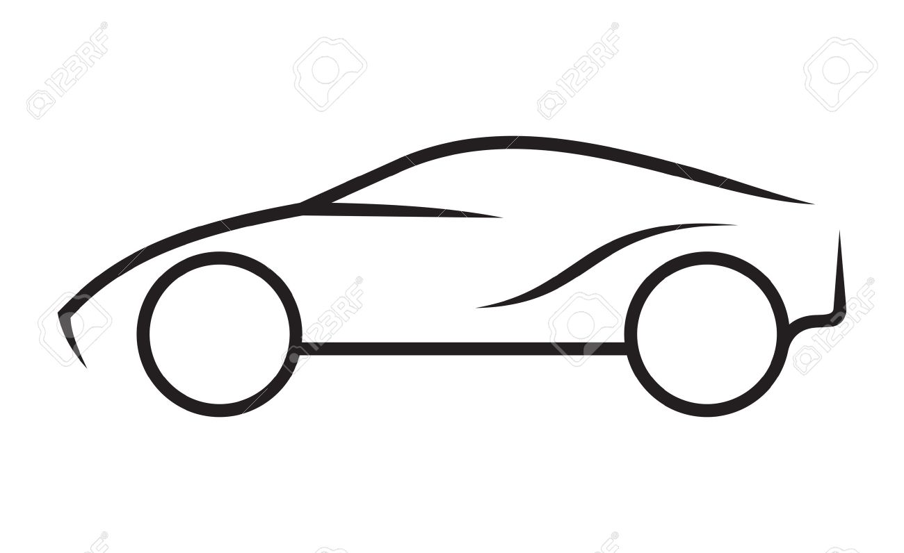 1300x796 Huge Collection Of 'line Drawing Of Car' Download More Than