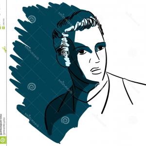 300x300 Stock Illustration Artistic Portrait Elvis Presley Isolated Image