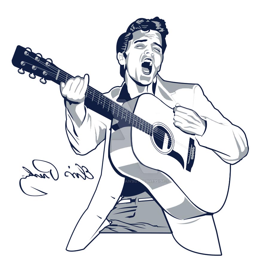 900x915 Elvis Coloring Pages
