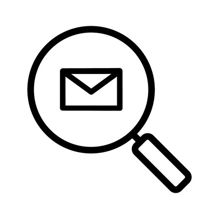 450x450 Email Search Linear Icon Thick Line Illustration Magnifying