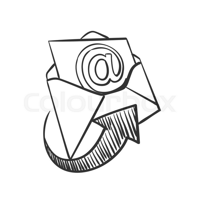 800x800 Hand Draw Doodle Mail, Excellent Stock Vector Colourbox