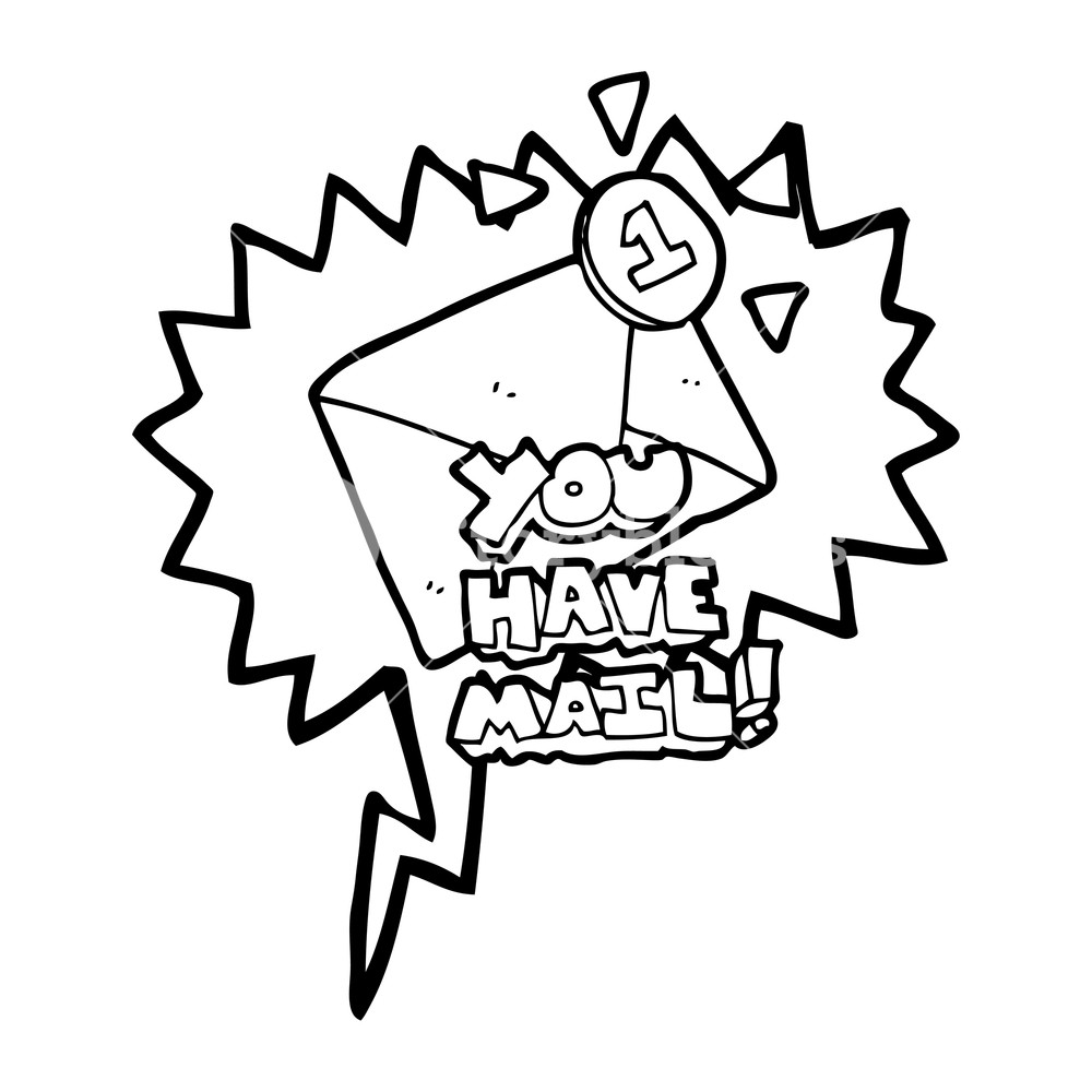 1000x1000 Freehand Drawn Speech Bubble Cartoon Email Royalty Free Stock