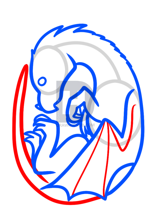 519x720 How To Draw A Dragon Egg, Step