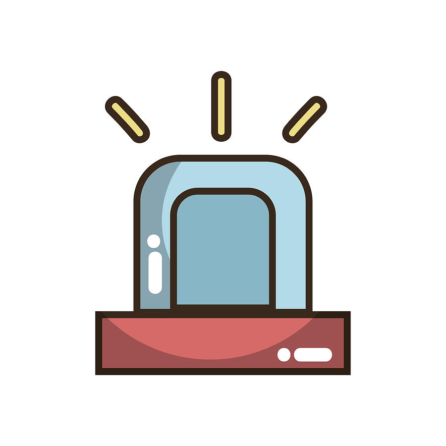 900x900 light siren to emergency danger security drawing