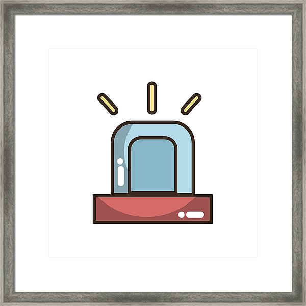 600x600 light siren to emergency danger security framed print
