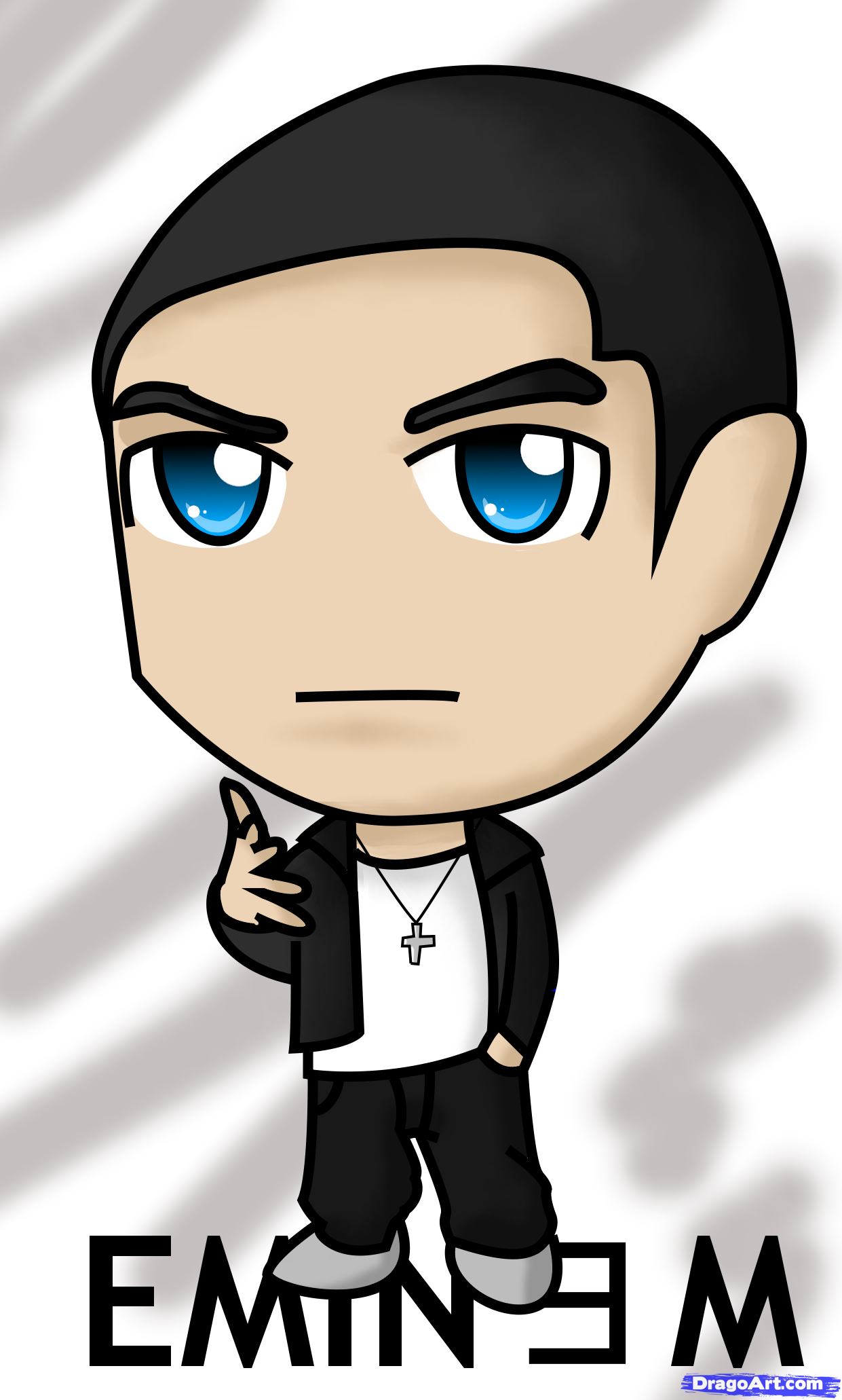 1241x2062 How To Draw Chibi Eminem, Step