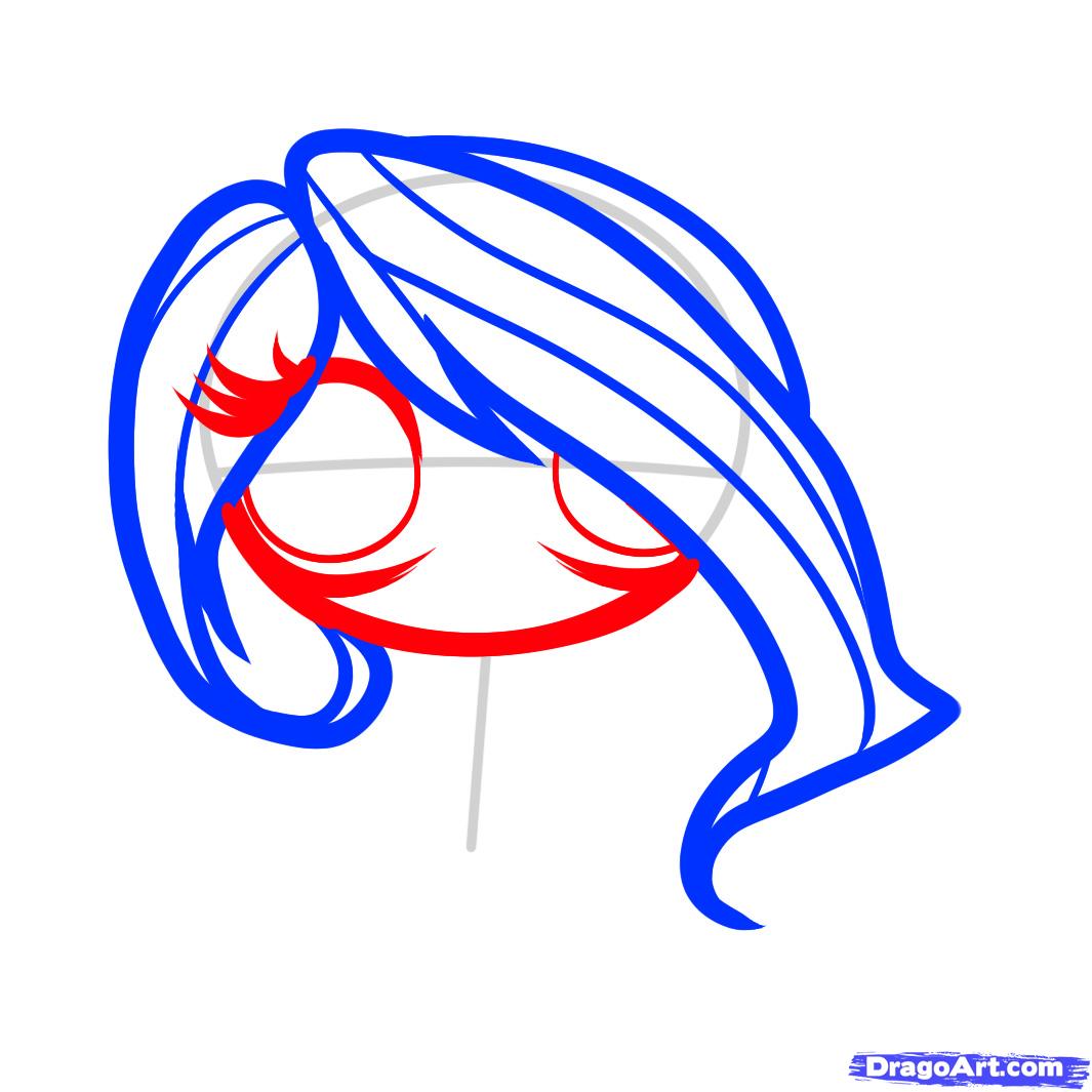 1065x1065 Draw A Chibi Emo, Emo Chibi, Step