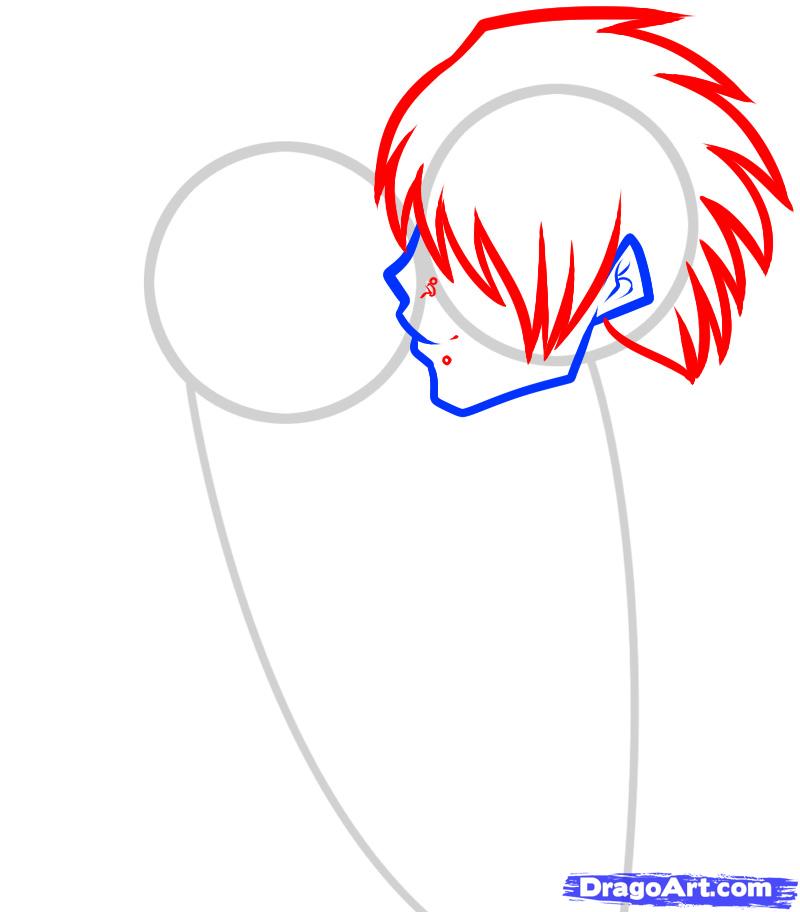 800x912 How To Draw An Emo Couple, Emo Couple, Step