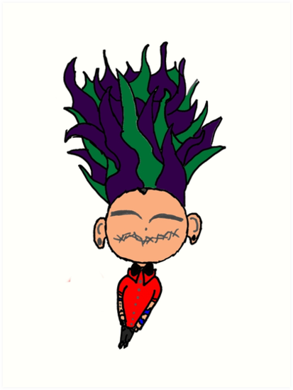 413x549 Cartoon Fancy Emo Boy Art Prints