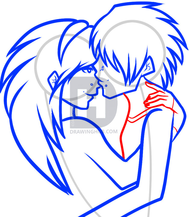 631x720 how to draw an emo couple, emo couple, step
