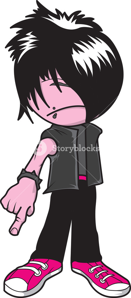 441x1000 Vector Emo Boy Royalty Free Stock Image
