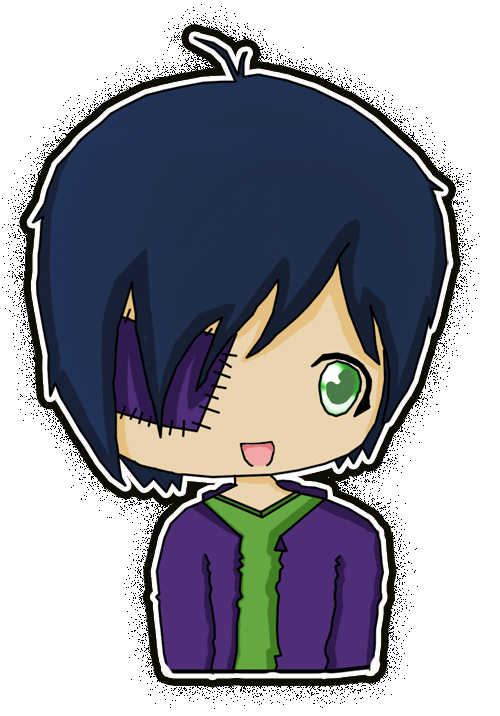 500x716 Blue Drawing Emo, Picture