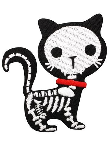 360x480 Skeleton Kitty Is The Coolest Emo Cat In The Land! Black, White