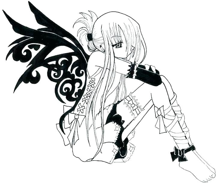 736x653 Coloring Pages Anime Couple Coloring Games Emo Girl Pages