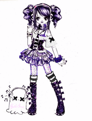305x400 Emo Girl True Art!!! In Gothic Girls, Glitter Graphics