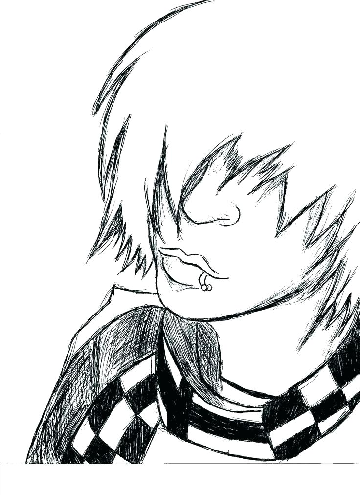 736x1012 Emo Coloring Pages