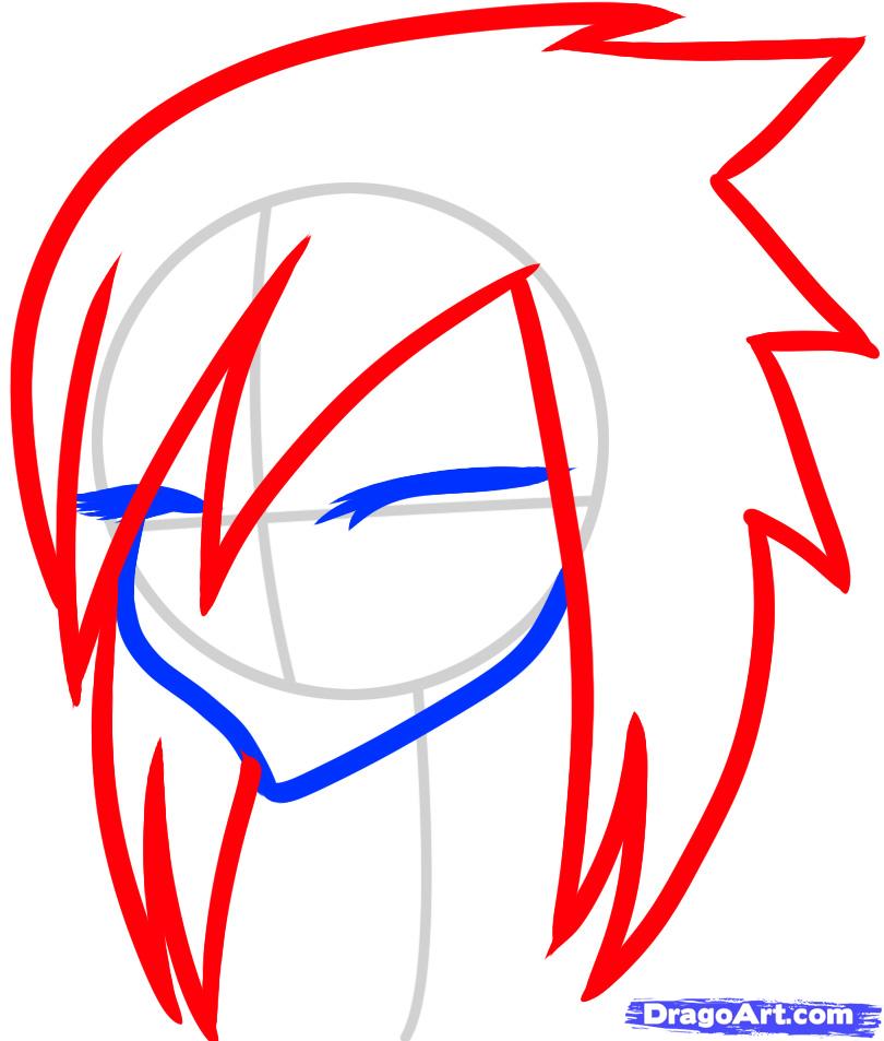 810x953 Draw An Emo Character, Emo Character, Step