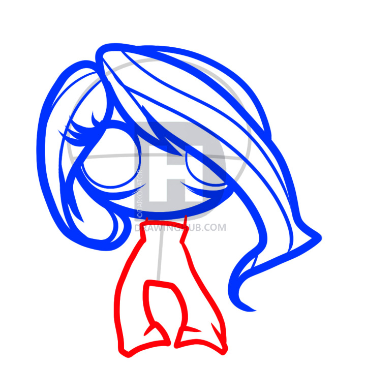 720x720 How To Draw A Chibi Emo, Emo Chibi, Step