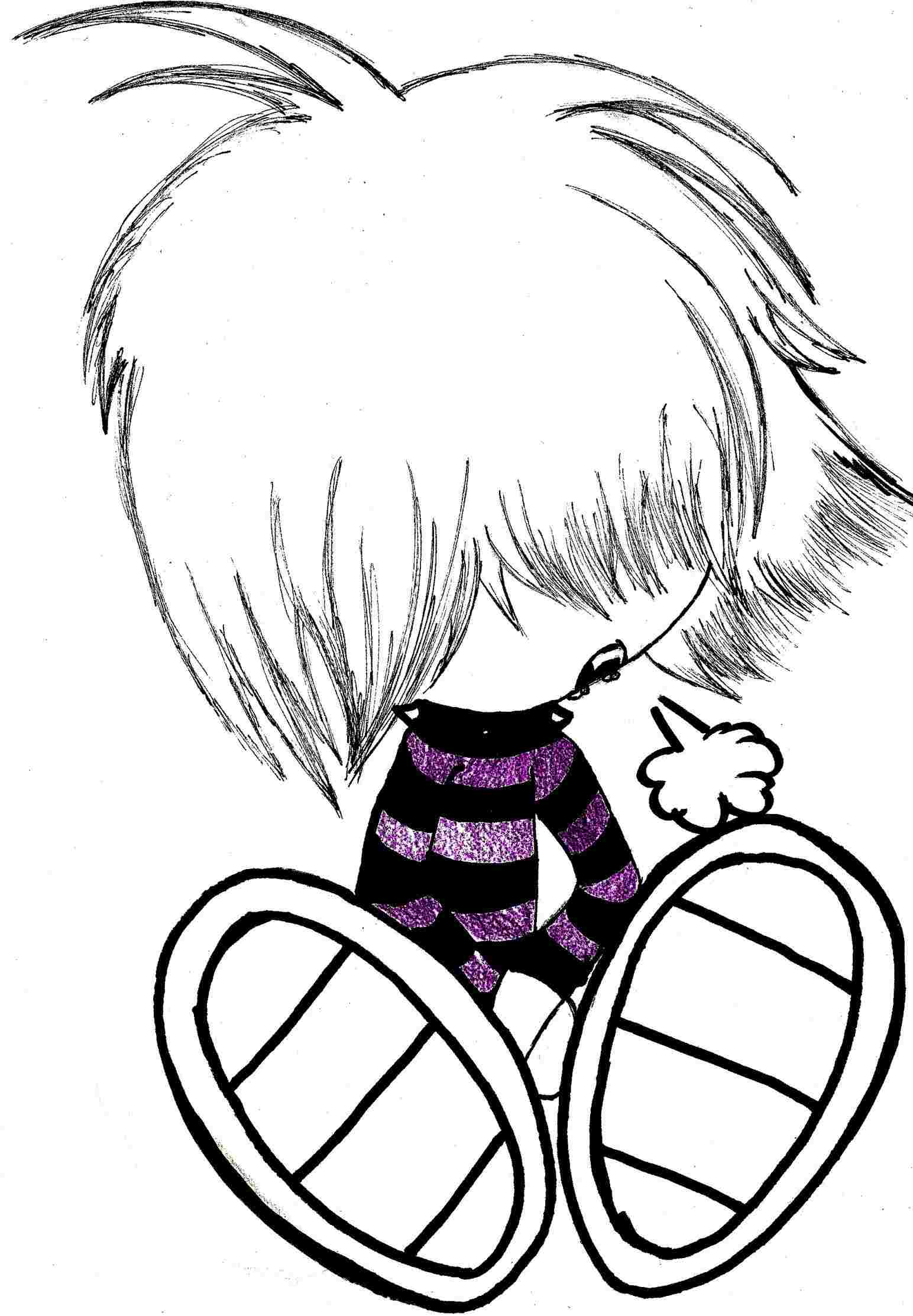 Emo Hair Drawing Free download on ClipArtMag