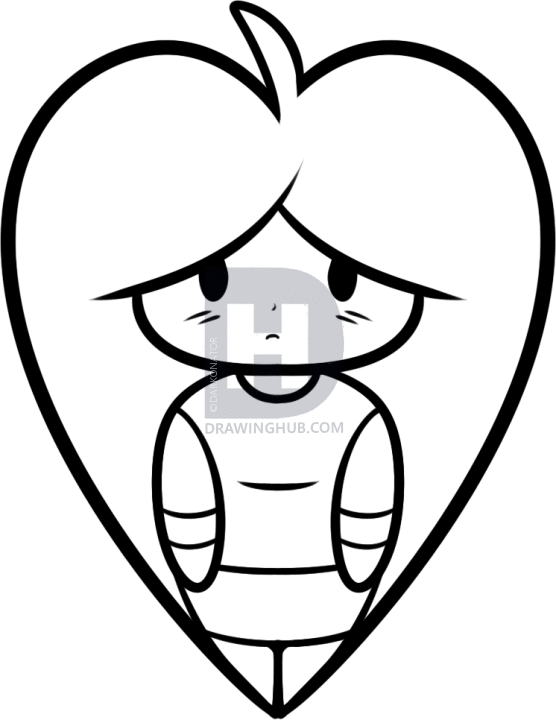 556x720 How To Draw An Emo Heart, Step