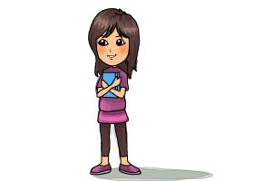 300x200 How To Draw A Girl