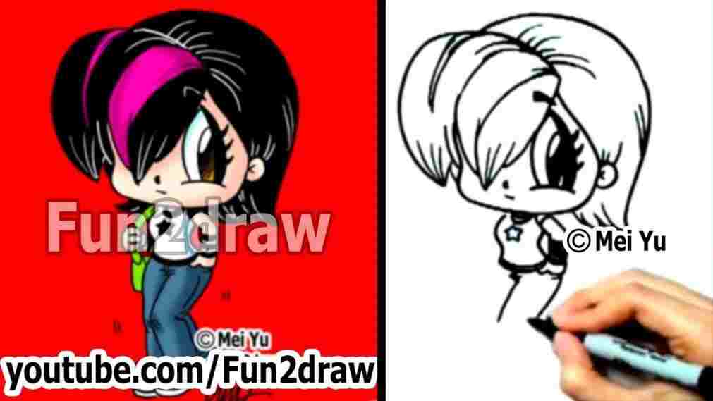 1011x569 Draw Emo Anime Step