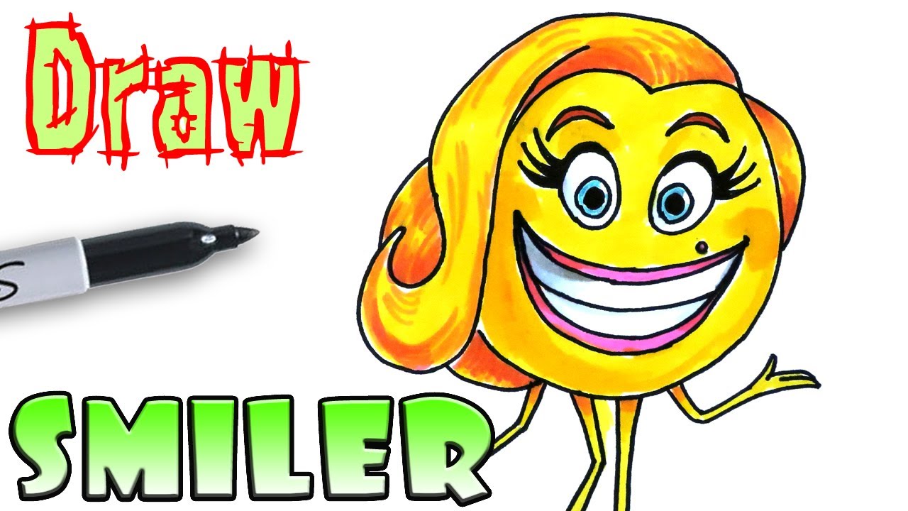 1280x720 How To Draw Smiler Emoji Movie
