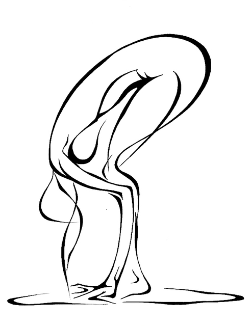 492x640 Lyudmila Kogan Artwork Emotional Contortion Original Drawing