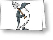 226x170 Emperor Penguin Holding Shovel Drawing Digital Art