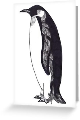 277x415 Penguin Drawing Greeting Cards