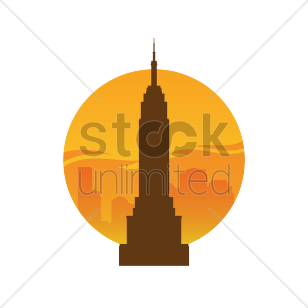 600x600 Empire State Building Vector Image