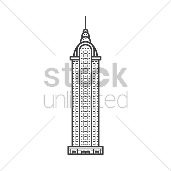 600x600 The Empire State Building Vector Image