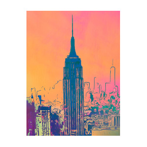 300x300 Empire State Building Pop Art Digital Art