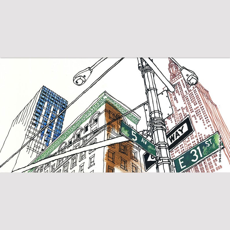 794x794 New York Empire State Building Avenue And East One Etsy