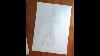320x180 Empire State Building Drawing