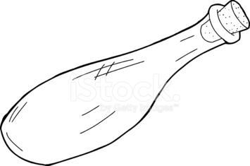 355x235 Empty Bottle Outline Stock Photos