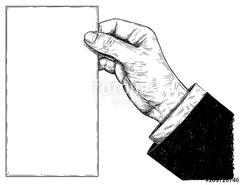 500x383 Vector Artistic Pen And Ink Drawing Illustration Of Hand In Suit