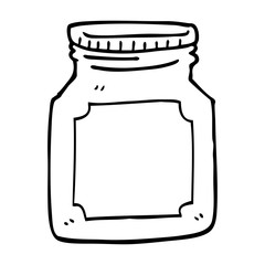 240x240 Line Drawing Cartoon Empty Jar